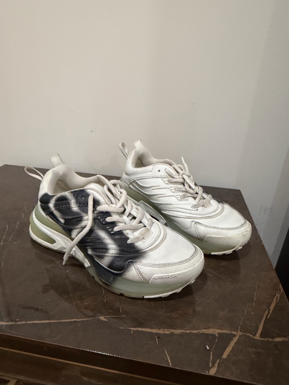 Givenchy White Sneakers with Black Graffiti Detail - Picture 3 of 3